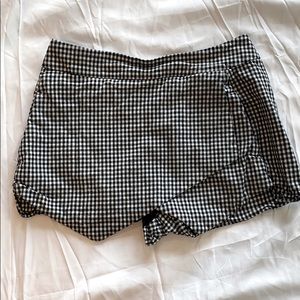 Aqua Gingham Skort